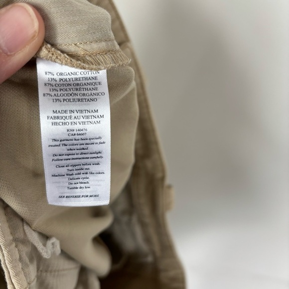 Faherty Wide Leg Organic Cotton Crop Pants Jeans Size 14 - Picture 5 of 7